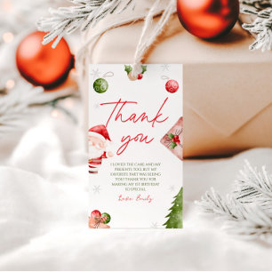 Para Presente Oh, Que Bela Etiqueta De Aniversário De Natal