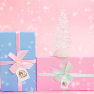 Para Presente Pastel Gingerbird House Etiqueta de Natal