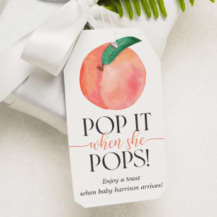 Para Presente Pequena Pop De Pêssego Quando Ela Pop A Etiqueta D