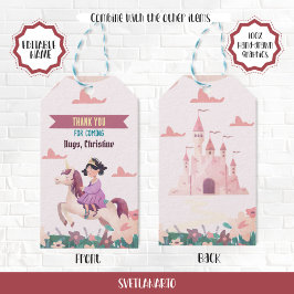 Para Presente Princesa Andando Unicorn Favorece a Etiqueta de Pr