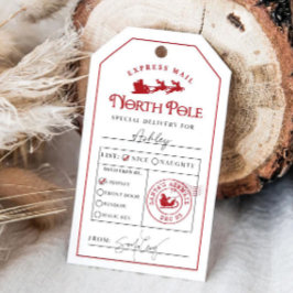 Para Presente Programa de Papais noeis de Etiqueta de Entrega Es