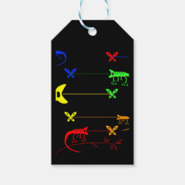 Para Presente Rainbow Chameleon Gift Etiqueta Etiqueta Chameleon