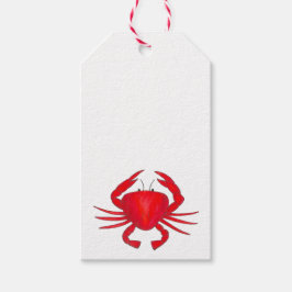 Para Presente Red Crabs Maryland - Etiqueta de presentes no ocea