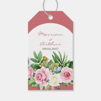 Para Presente Rosas Rosa, Casamento Favorita Etiqueta de Present
