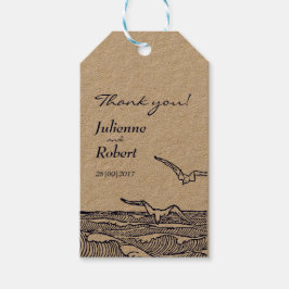 Para Presente Rustic Beach Wedding Obrigado A Favorecer Etiqueta