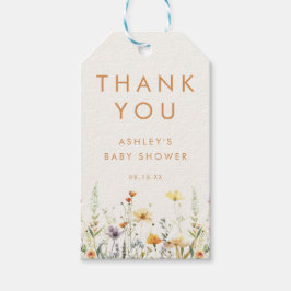 Para Presente Rustic Wildflower Chá de fraldas Favorece Etiqueta