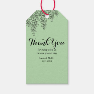 Para Presente Sage Green Fern Leaf Casamento Etiqueta de Present