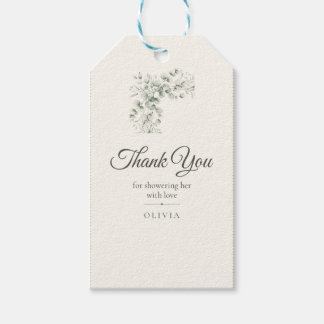 Para Presente Sage & Lace Etiqueta de Favor - Obrigado