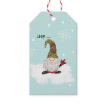 Sinais de Gnome "Eu te amo" na etiqueta de present