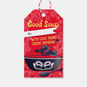 Para Presente Sopa caseira de Natal uma receita de etiqueta de p