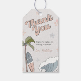 Para Presente Surf No Oceano Aniversário Obrigado Etiqueta