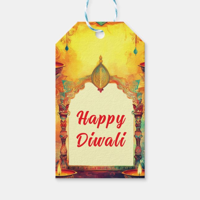 Para Presente Texto personalizado, Etiqueta Diwali Delight (Frente)