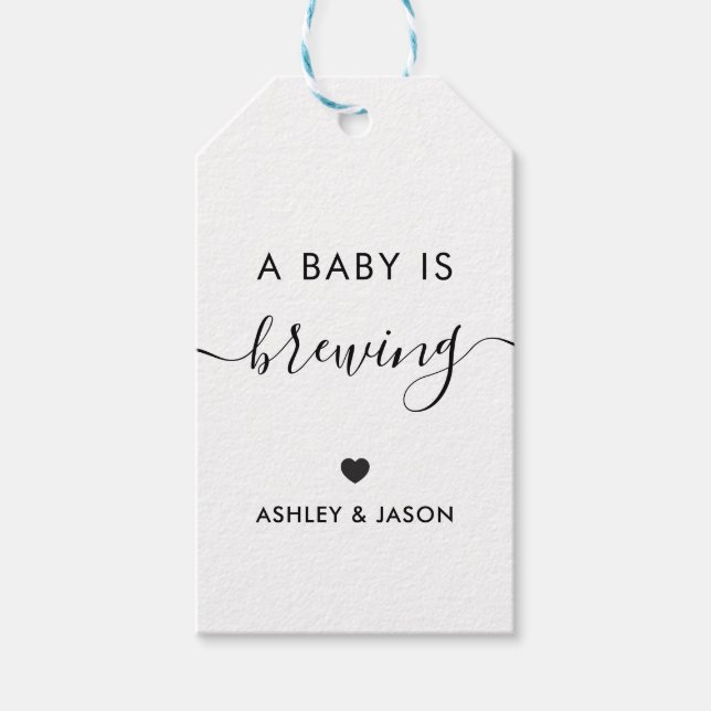 Para Presente Um Bebê está a criar, a etiqueta do café, Kraft (Frente)