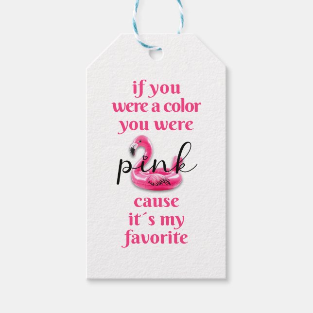 Para Presente Você era rosa - Etiqueta (Frente)