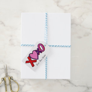 Para Presente XOXO etiqueta personalizada, Dia dos Namorados