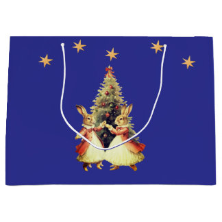 PARA PRESENTES GRANDE COELHINHOS DANÇANTES DE NATAL COM SACOLA DE PRESEN
