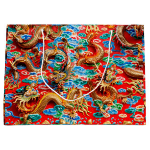 Para Presentes Grande sacola de presente do templo dragões