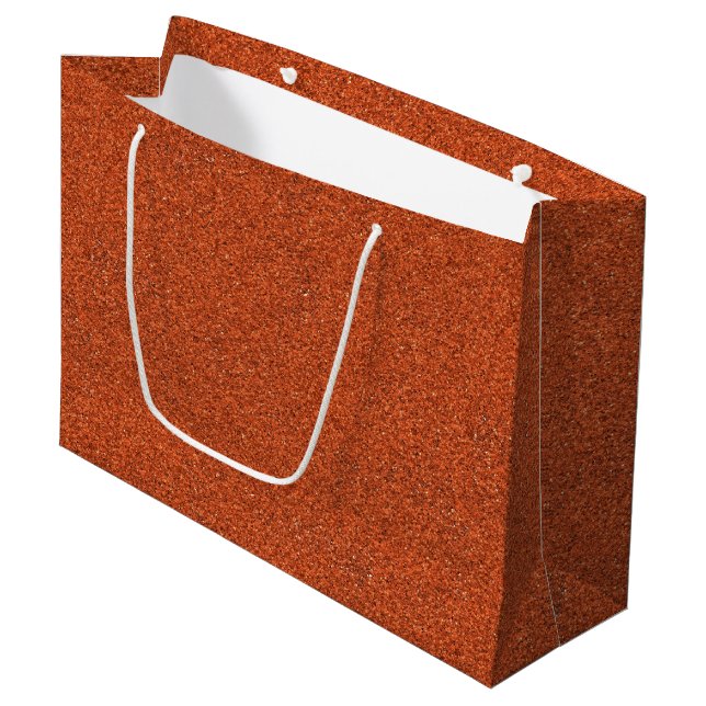 Para Presentes Grande Uma sacola de compras de papel marrom com uma alça (Frente inclinada)