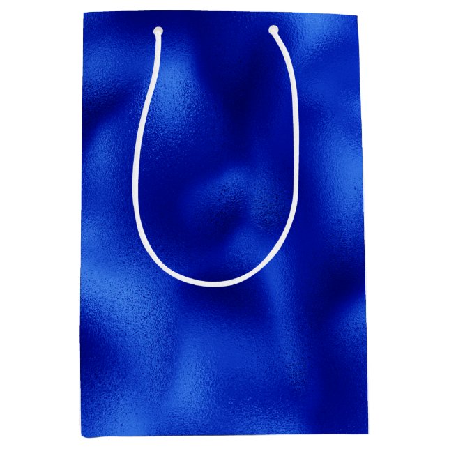 Para Presentes Média Azul Real Sacola de Presente de Hanukkah com Folha (Frente)