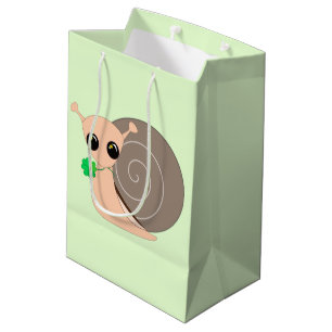 Para Presentes Média Caracol com Sacola de Presente de Trevo - Personal
