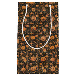 Para Presentes Pequena Jack-o-Lanternas na Sacola do Presente da Vinha