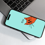 Para Samsung Galaxy Curiosa Capa de telefone Ginger Ginger<br><div class="desc">Um gato gengibre viciado a espreitar na esquina do produto. totalmente personalizável no fundo e na mensagem.</div>