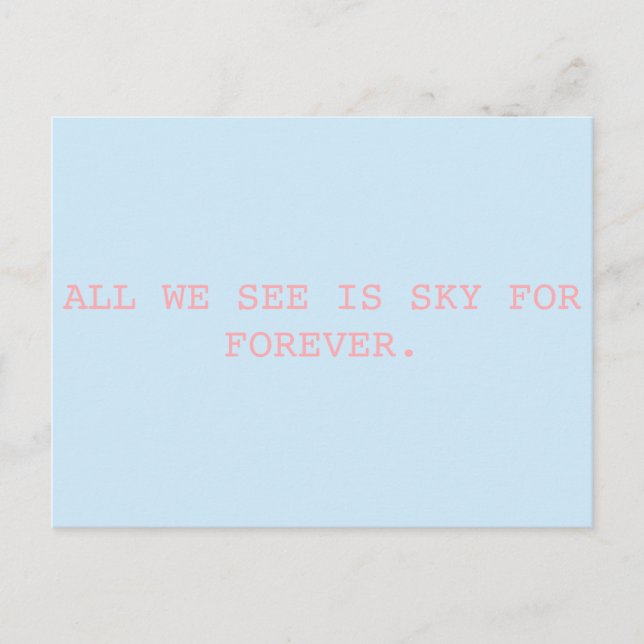 Para Sempre // Dear Evan Hansen Cartão Postal (Frente)