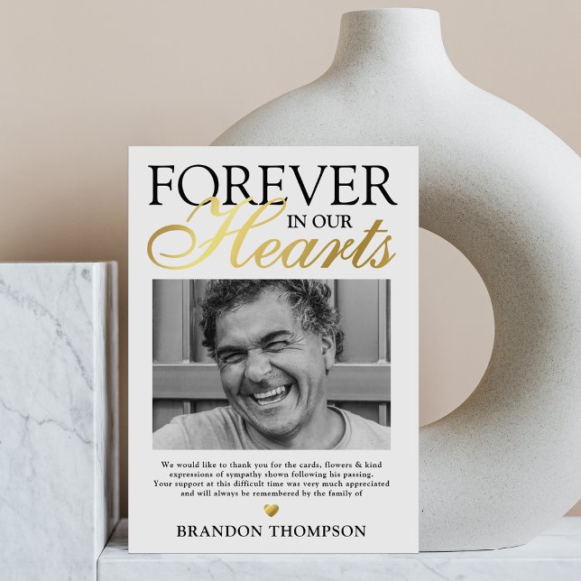 Para sempre em nosso Cartões de agradecimentos Fun (Criador carregado)