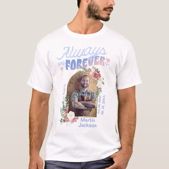 Para Sempre em Nossos Corações | Camiseta Memorial (Frente)
