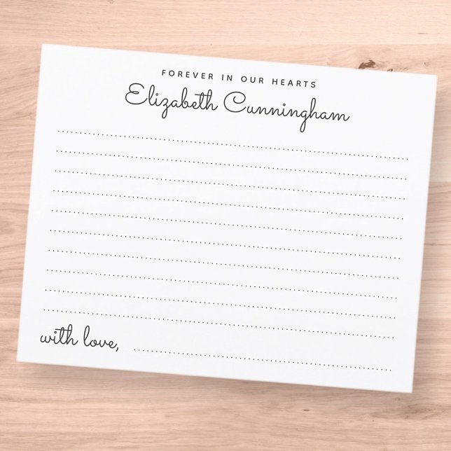 Para sempre no nosso Cartão de Atendimento Funeral (Criador carregado)