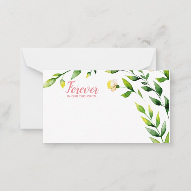 Para sempre no nosso cartão florista Thoughts (Frente)