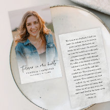 Para sempre no nosso Cartão Funeral Memorial