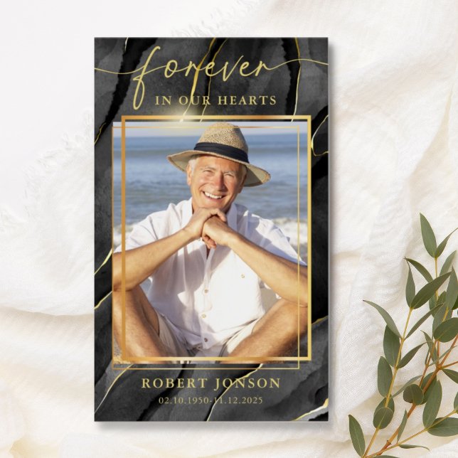 Para sempre no nosso coração Cartão de Oração Memo (Criador carregado)