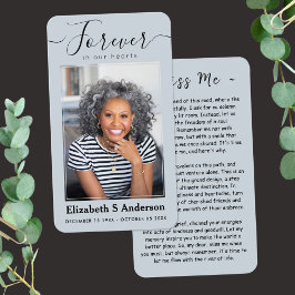 Para sempre no nosso coração Foto Cartão de Oração
