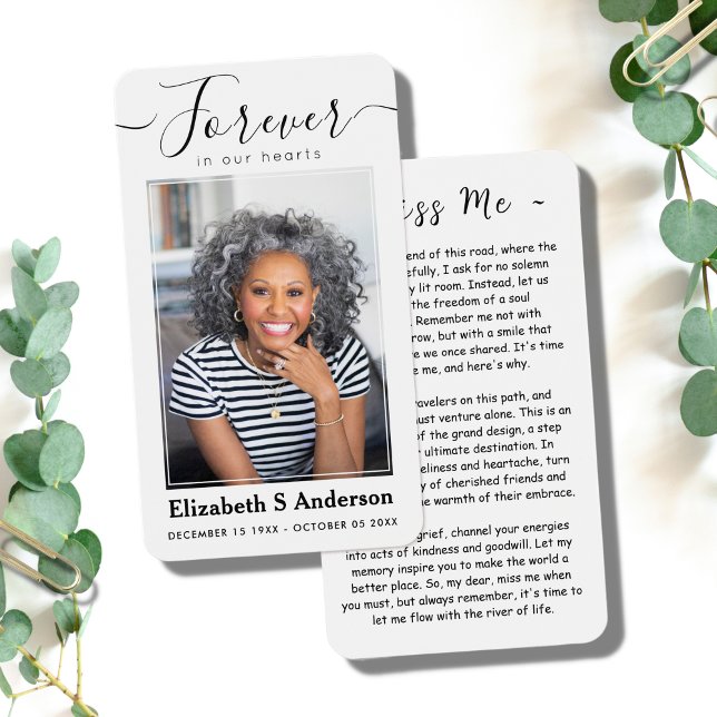 Para sempre no nosso coração Foto Cartão de Oração (Criador carregado)