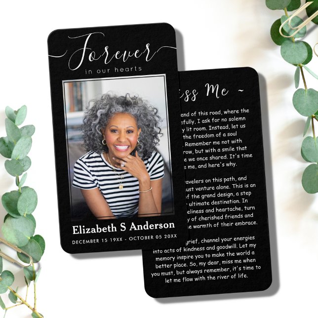 Para sempre no nosso coração Foto Cartão de Oração (Criador carregado)