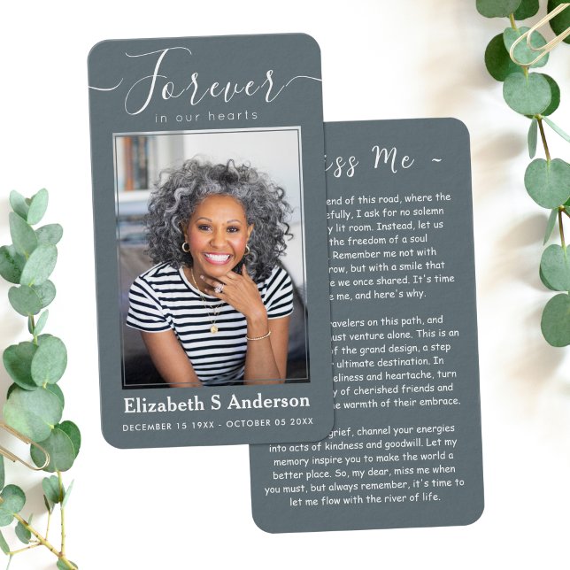 Para sempre no nosso coração Foto Cartão de Oração (Criador carregado)