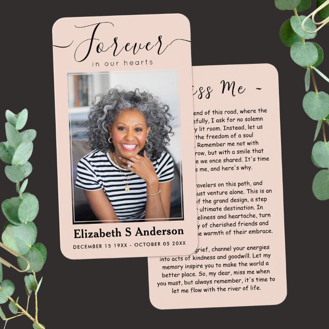 Para sempre no nosso coração Foto Cartão de Oração (Criador carregado)