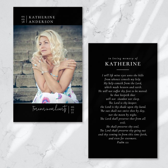 Para sempre no nosso coração Foto Cartão de Oração (Criador carregado)