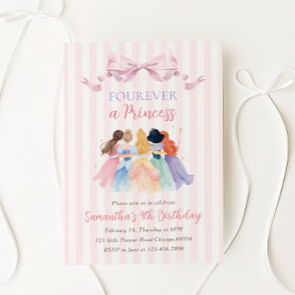 Para Sempre uma Princesa Convite para Festa de Ani