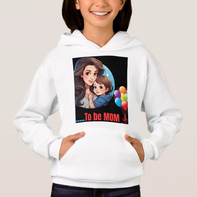 Para ser mãe, personalizada, Hoodies clássico. (Frente)