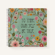 Para Ser Um Notebook Verdadeiro Floral - Teal