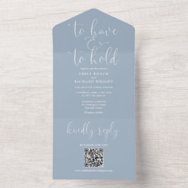 Para Ter E Para Segurar Código QR Casamento Azul P