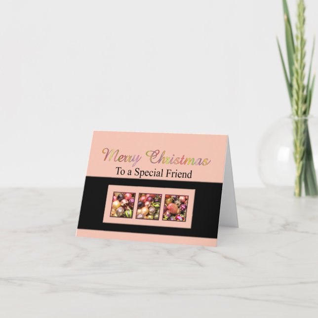 Para um amigo especial Feliz Cartão de Natal (Frente)