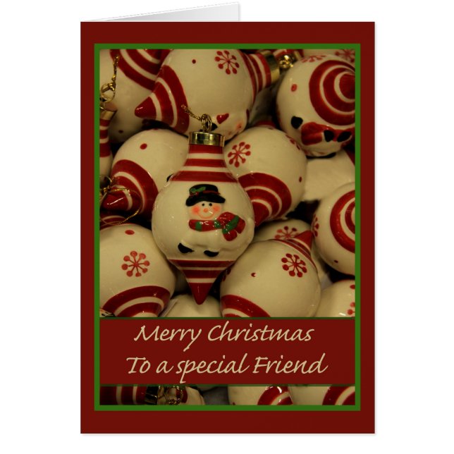 Para um amigo especial Feliz Cartão de Natal (Frente)