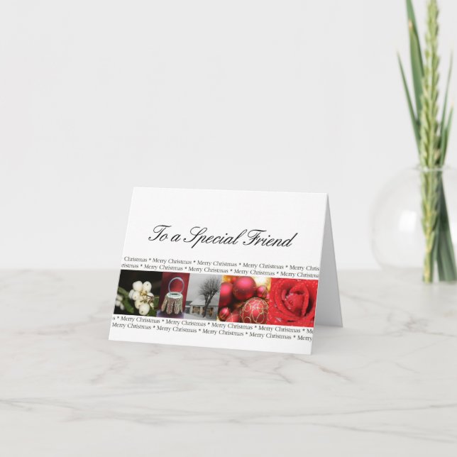 Para um amigo especial Feliz Cartão de Natal (Frente)