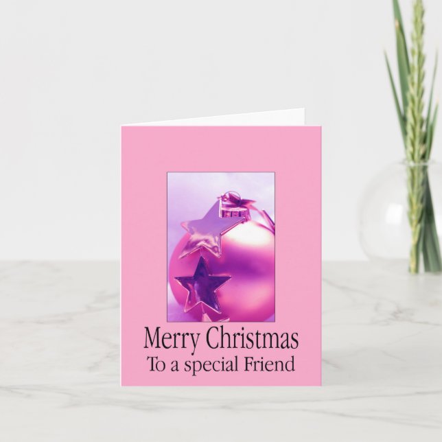 Para um amigo especial Feliz Cartão de Natal (Frente)