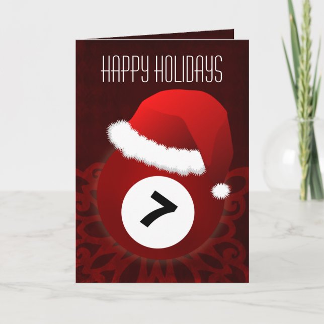 para um jogador de bilhar Cartões de Natal (Frente)