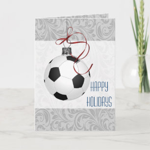 para um jogador de futebol Cartões de Natal