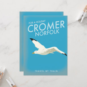 Para um poster de viagens de trem Cromer Norfolk d